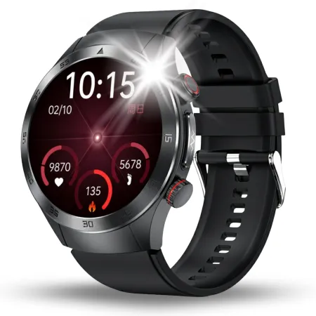 Smartwatch Męski Kardiowatch Angelo E800 czarny Pomiar Cukru EKG Rozmowy Menu PL Laseroterapia